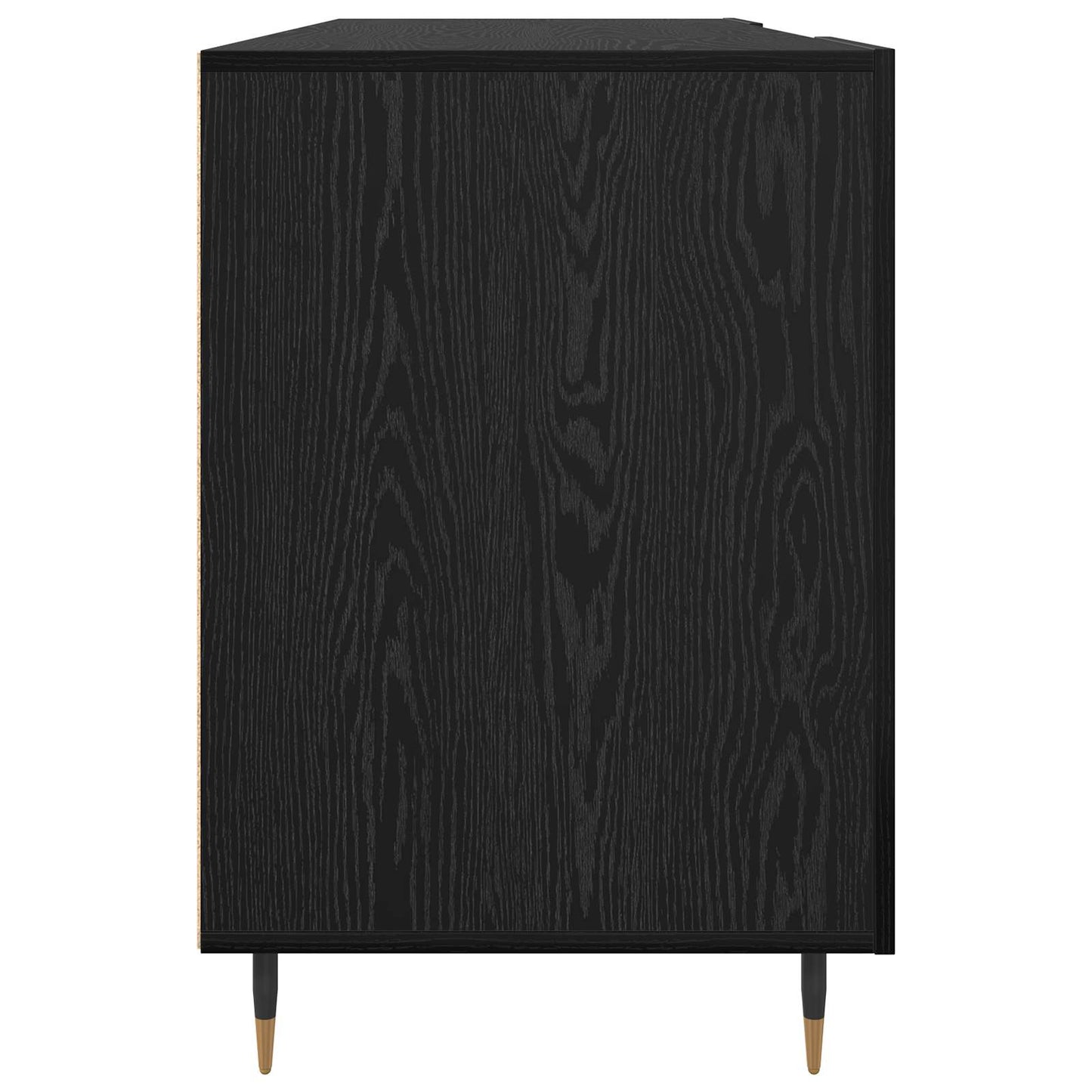 Desk with Shelf Black oak 140 x 50 x 75 cm Engineered wood