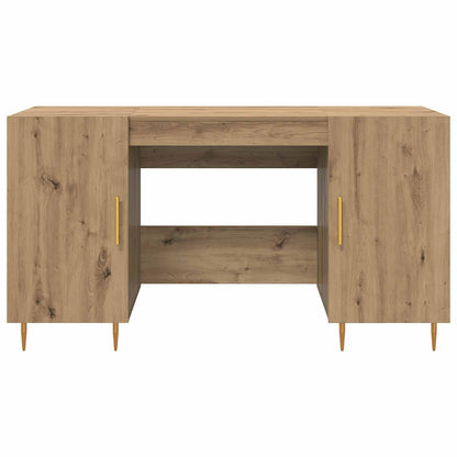Desk with Shelf Artisan oak 140 x 50 x 75 cm Engineered wood