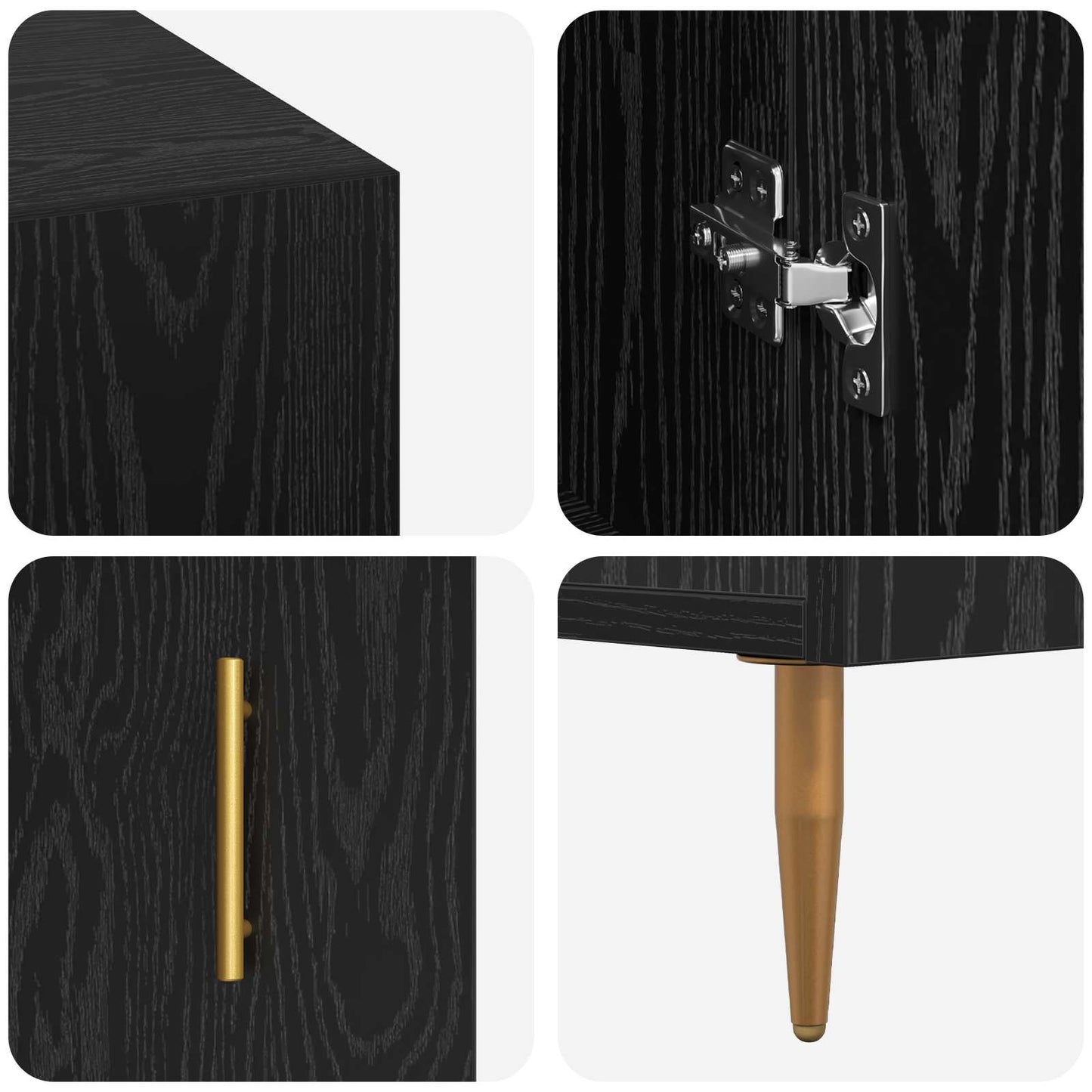 Desk Black oak Engineered wood 140 x 50 x 75 cm