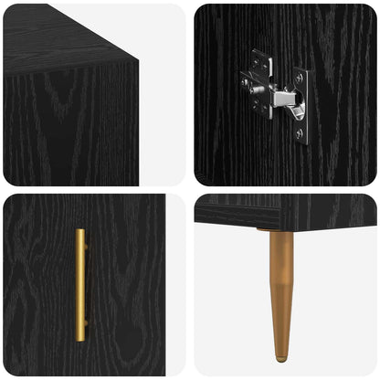 Desk Black oak Engineered wood 140 x 50 x 75 cm