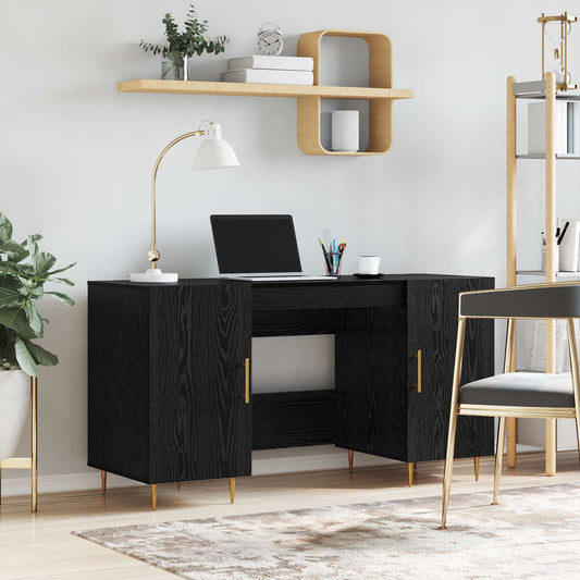 Desk Black oak Engineered wood 140 x 50 x 75 cm