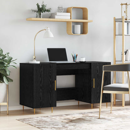 Desk Black oak Engineered wood 140 x 50 x 75 cm