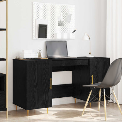 Desk Black oak Engineered wood 140 x 50 x 75 cm