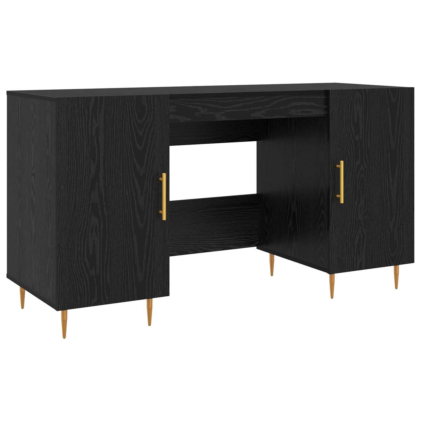 Desk Black oak Engineered wood 140 x 50 x 75 cm