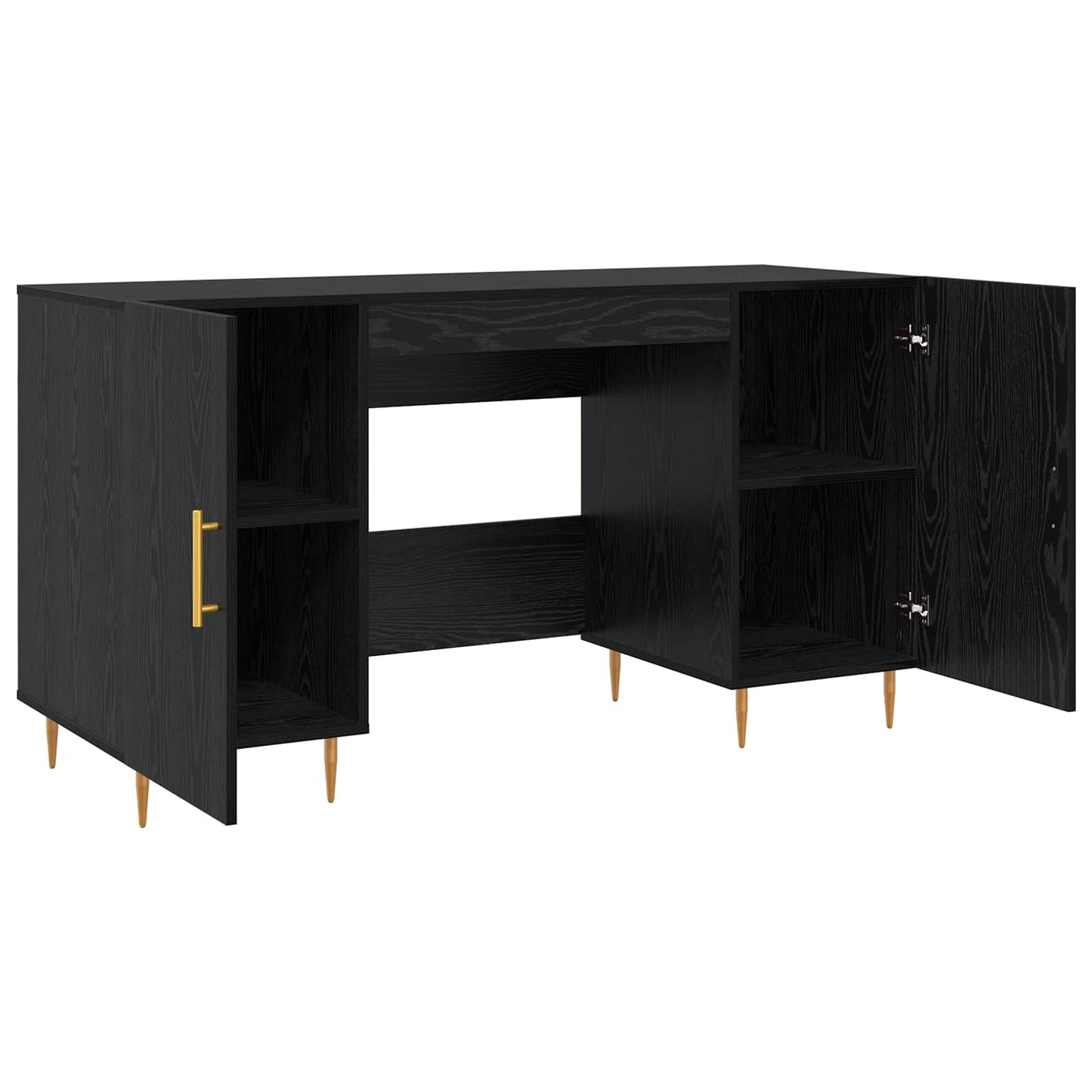 Desk Black oak Engineered wood 140 x 50 x 75 cm