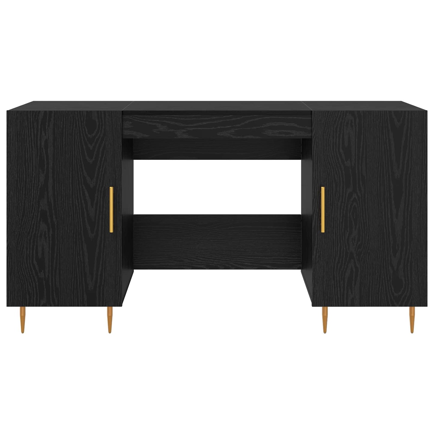 Desk Black oak Engineered wood 140 x 50 x 75 cm