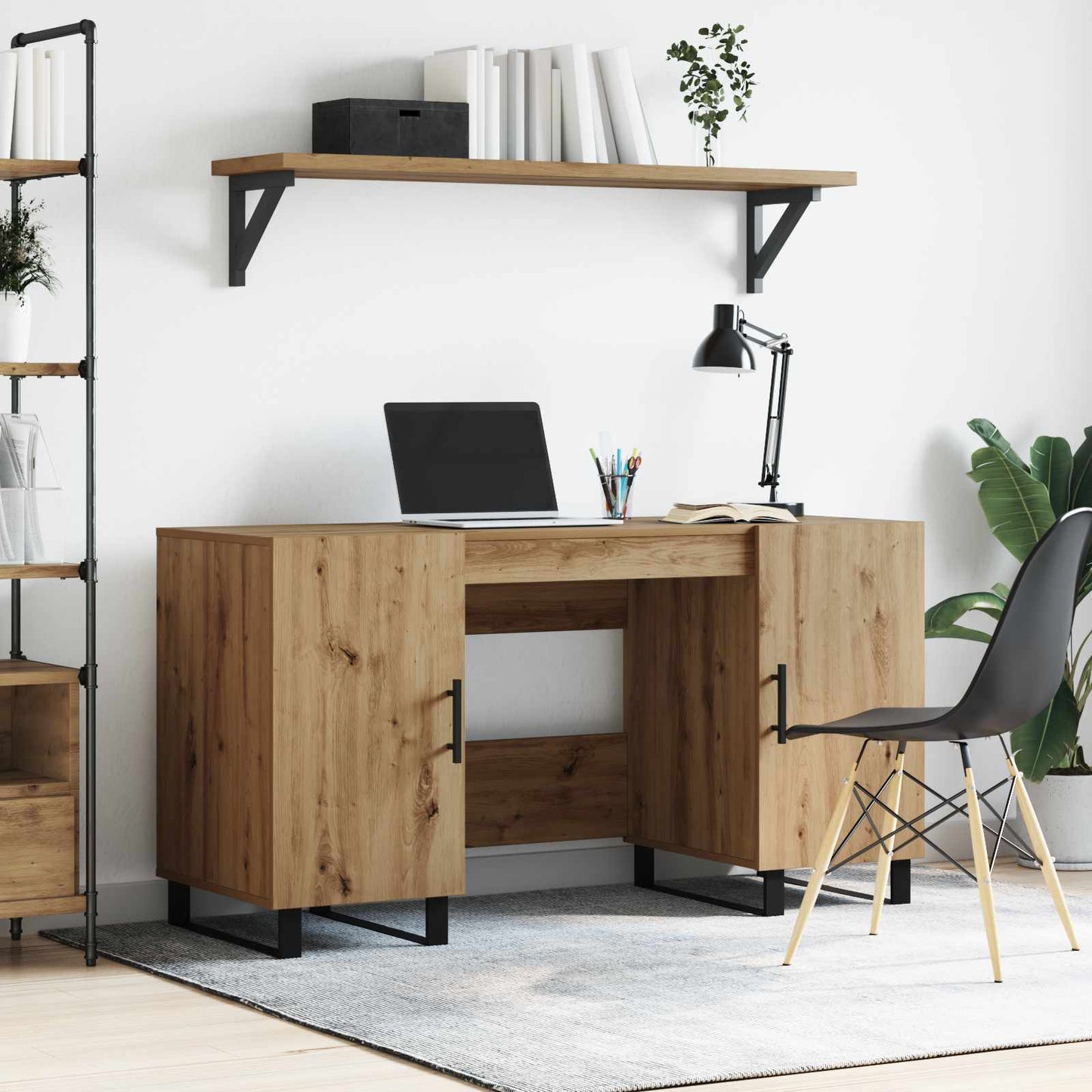 Desk Artisan oak Engineered wood 140 x 50 x 75 cm
