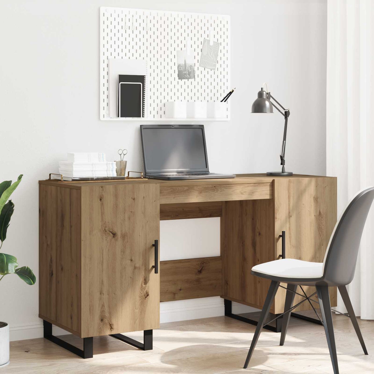 Desk Artisan oak Engineered wood 140 x 50 x 75 cm