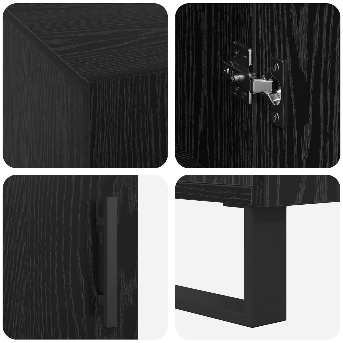 Desk Black oak Engineered wood 140 x 50 x 75 cm