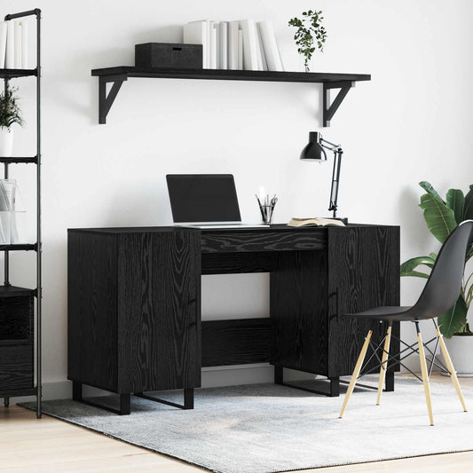 Desk Black oak Engineered wood 140 x 50 x 75 cm