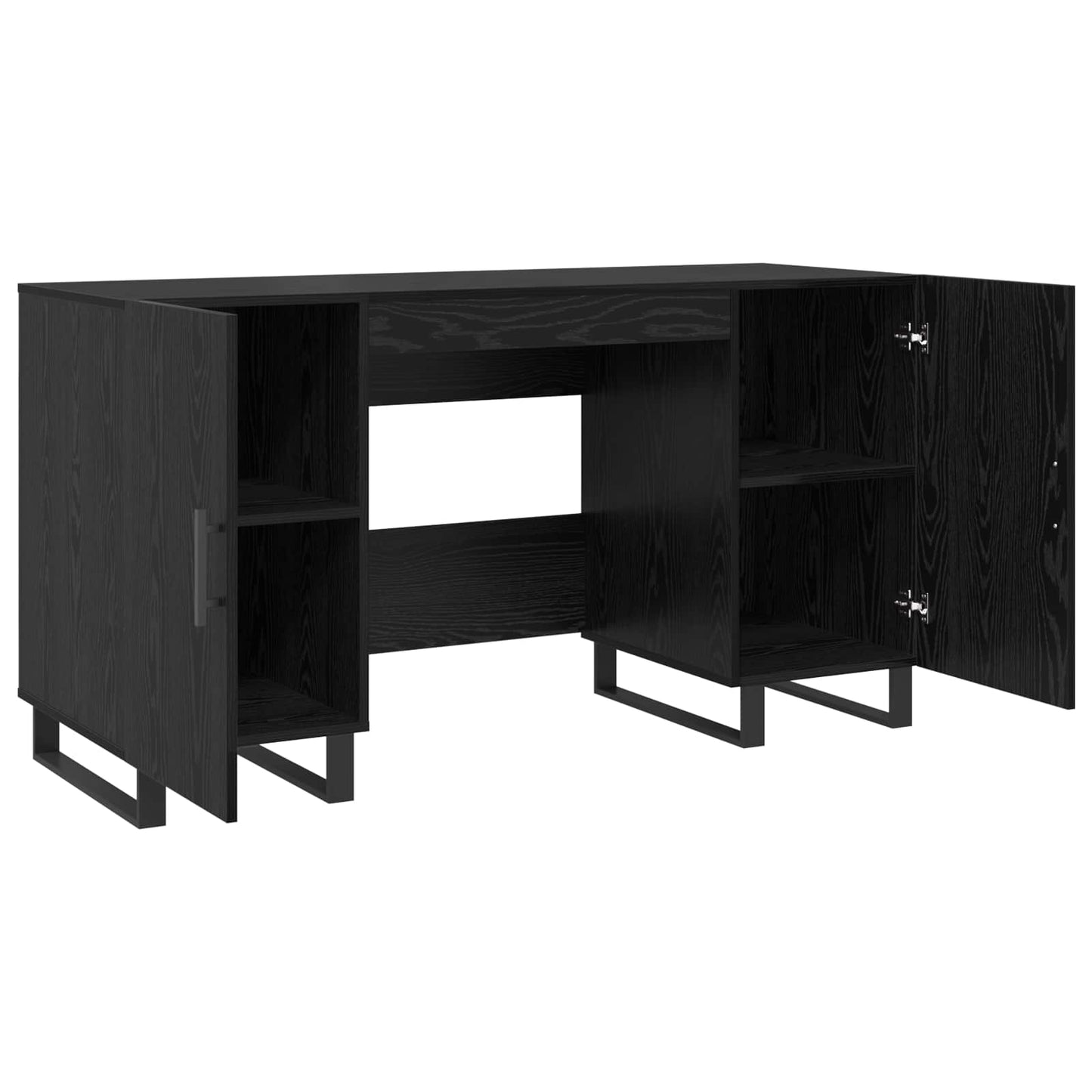 Desk Black oak Engineered wood 140 x 50 x 75 cm