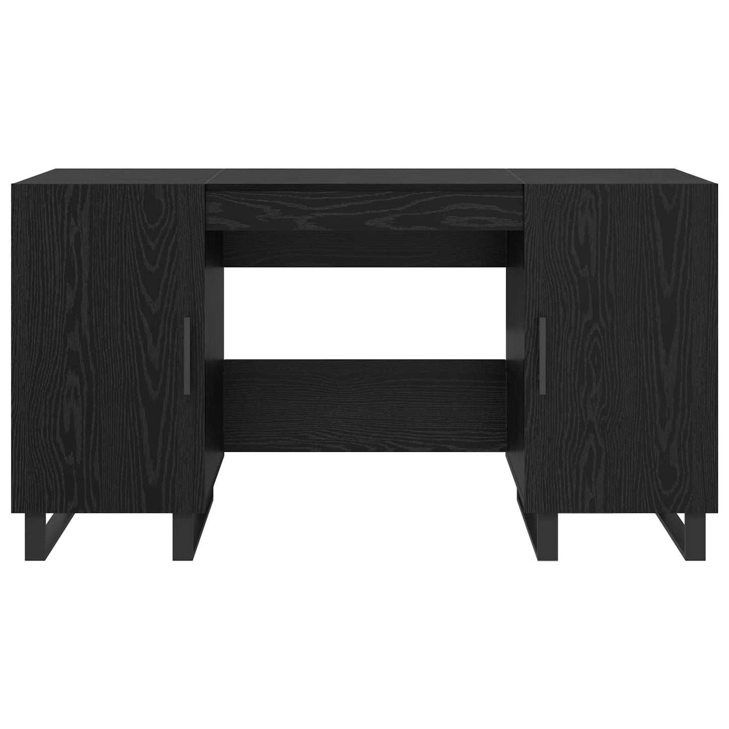 Desk Black oak Engineered wood 140 x 50 x 75 cm