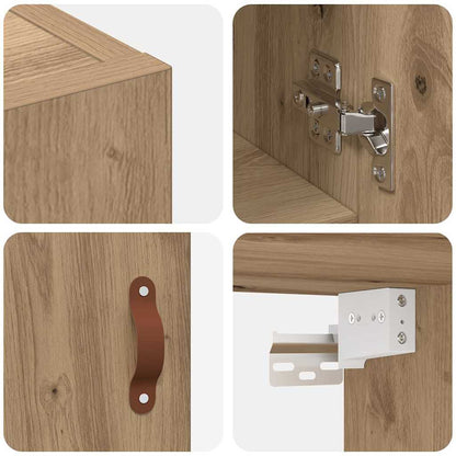 Wall Cabinet 60 x 31 x 70 cm Engineered Wood Artisan oak