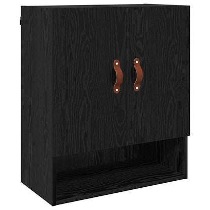 Wall Cabinet Black oak 60 x 31 x 70 cm Engineered wood