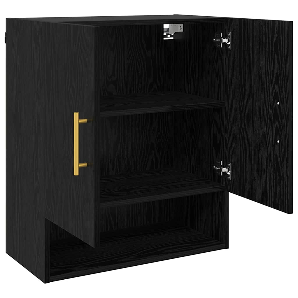 Wall Cabinet 60 x 31 x 70 cm Engineered Wood Black oak