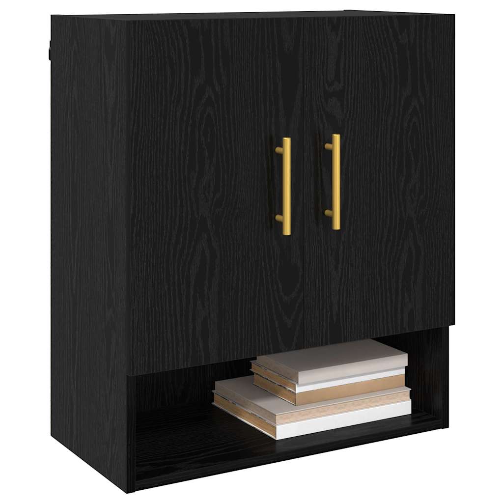 Wall Cabinet 60 x 31 x 70 cm Engineered Wood Black oak