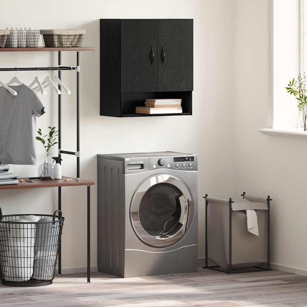 Wall-Mounted Cabinet 60 x 31 x 70 cm Engineered Wood Black Oak