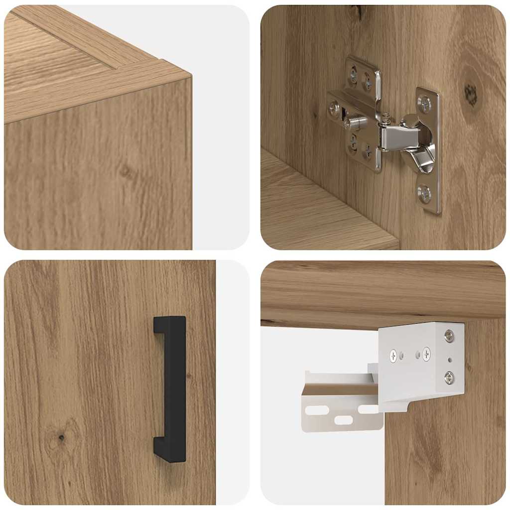 Wall Cabinet 60 x 31 x 70 cm Engineered Wood Artisan oak