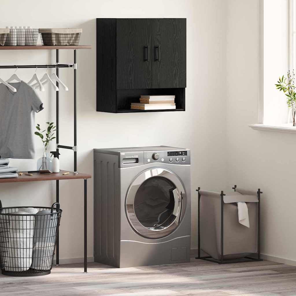 Wall-Mounted Cabinet 60 x 31 x 70 cm Engineered Wood Black Oak