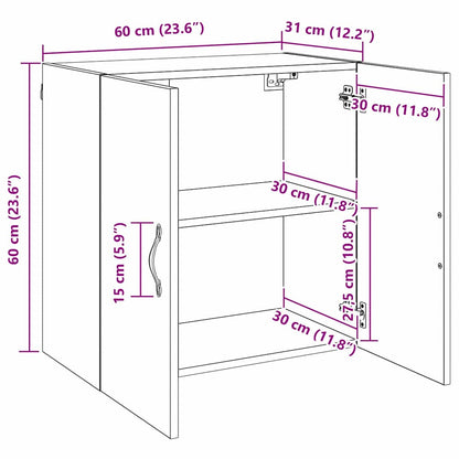 Wall-Mounted Cabinet Old Wood 60 x 31 x 60 cm Engineered Wood