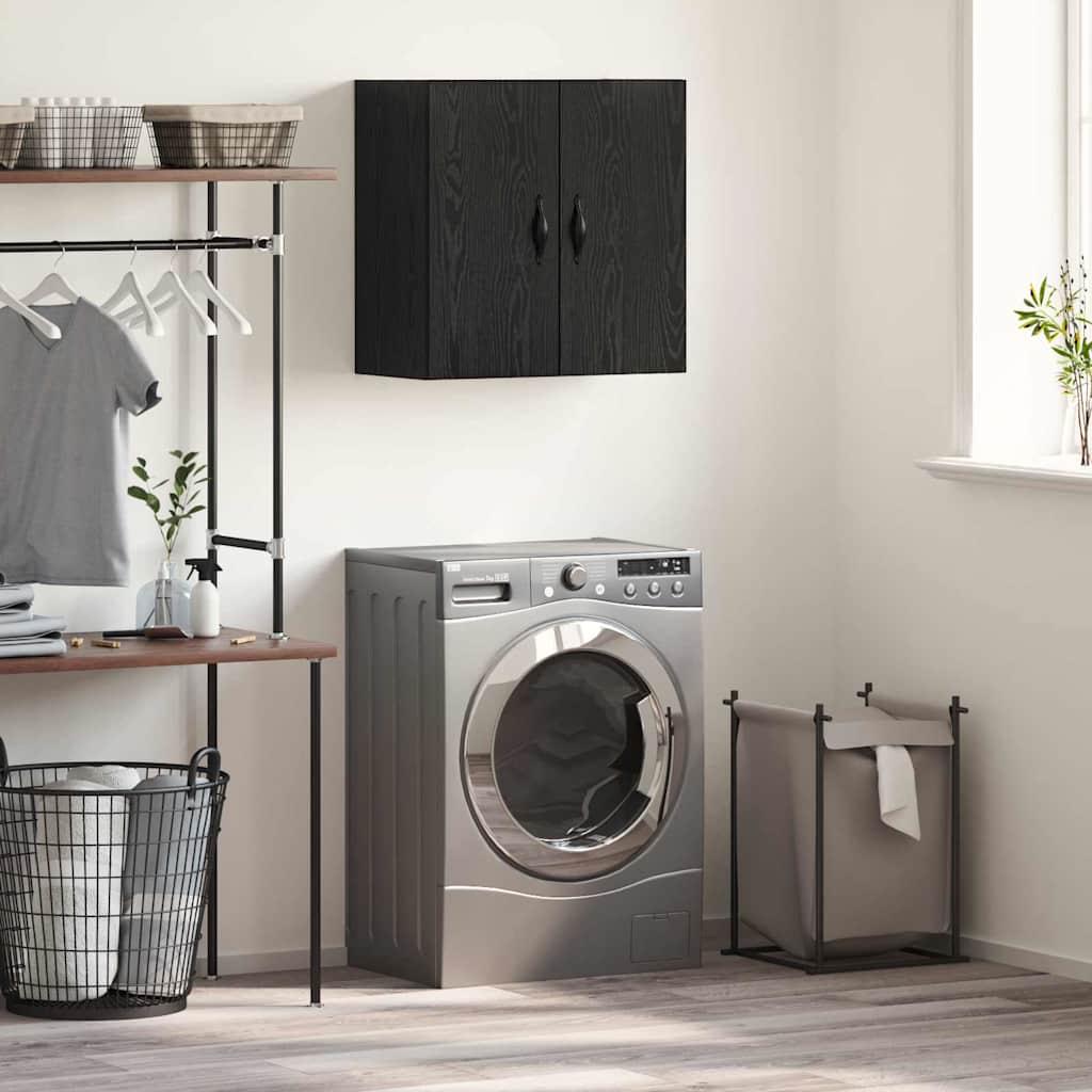 Wall-Mounted Cabinet 60 x 31 x 60 cm Engineered Wood Black Oak
