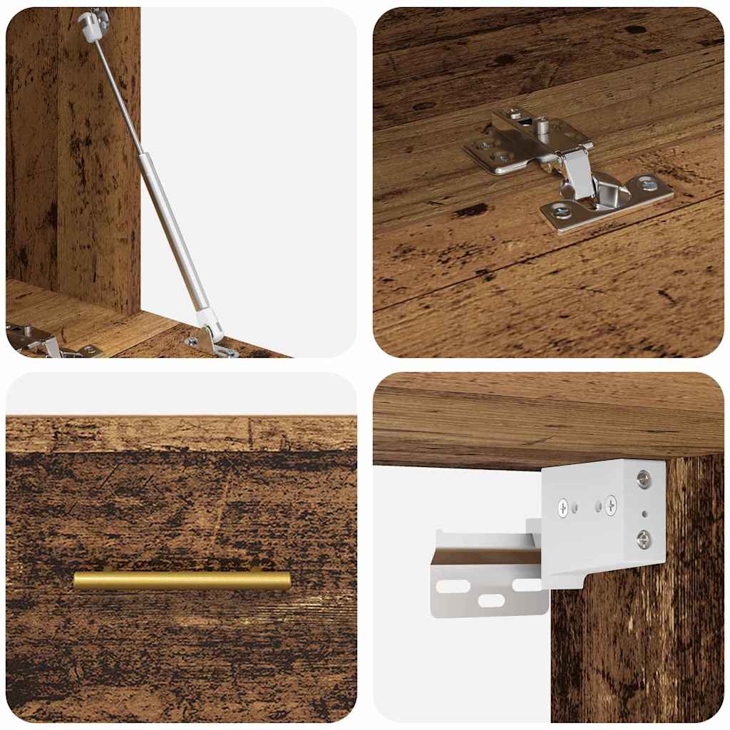 Wall Cabinet 80 x 36.5 x 35 cm Engineered Wood Old wood