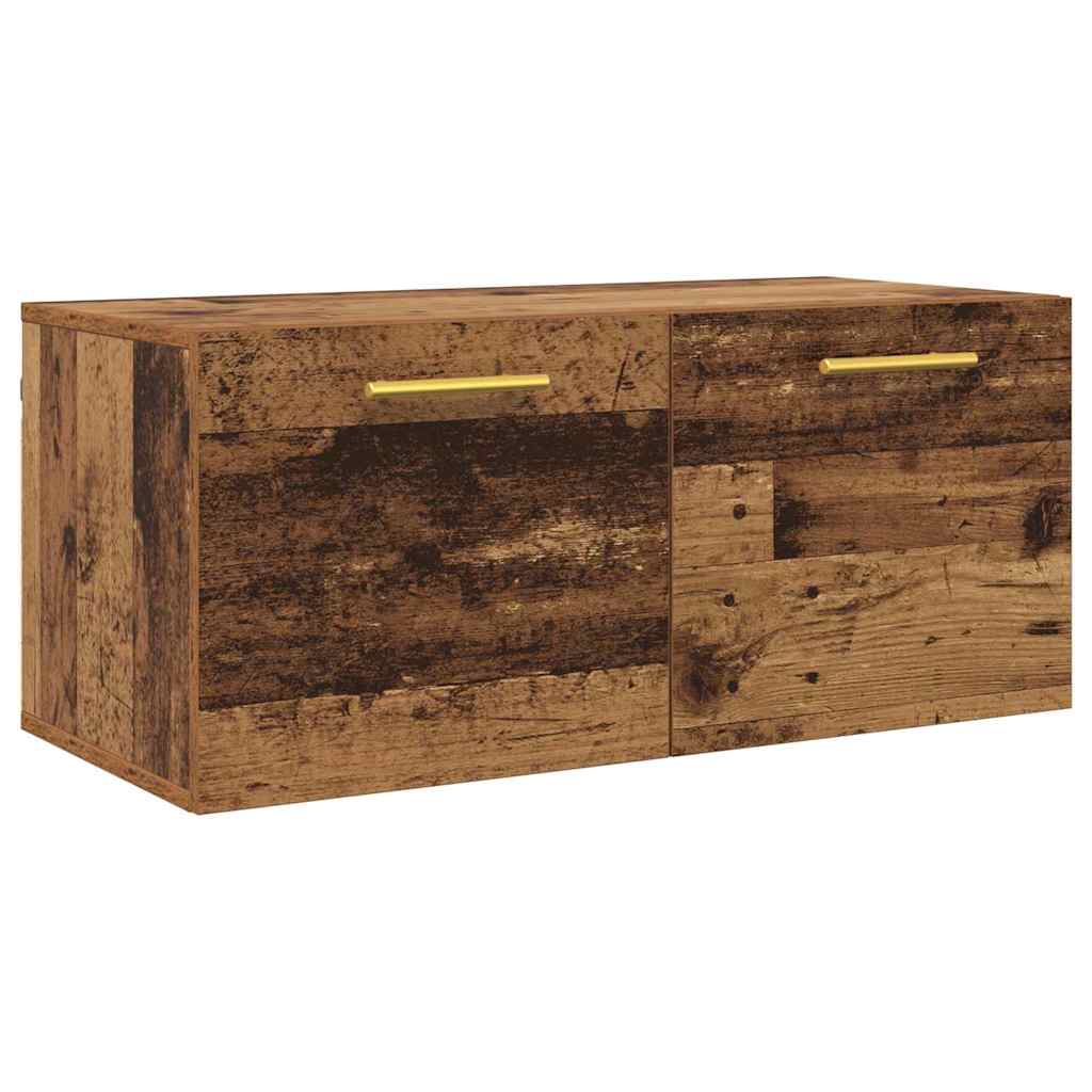 Wall Cabinet 80 x 36.5 x 35 cm Engineered Wood Old wood