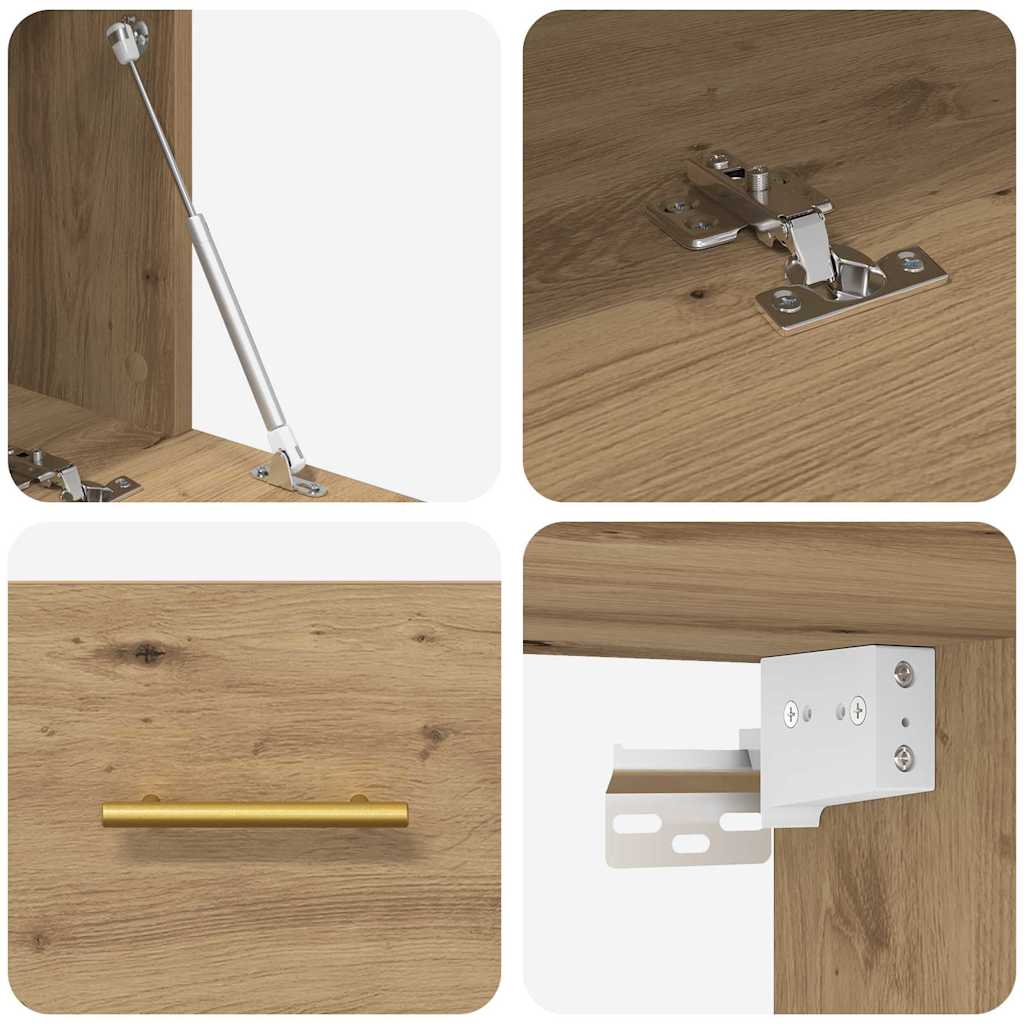 Wall Cabinet 80 x 36.5 x 35 cm Engineered Wood Artisan oak