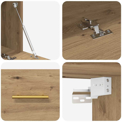Wall Cabinet 80 x 36.5 x 35 cm Engineered Wood Artisan oak