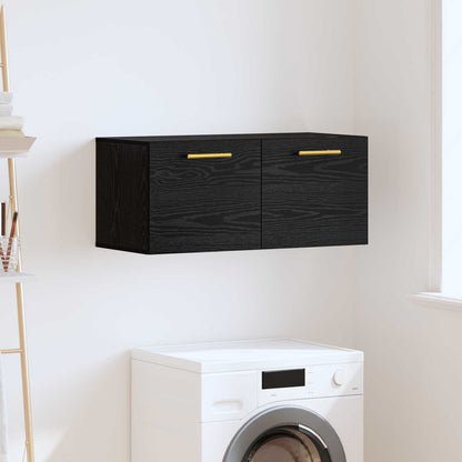 Wall Cabinet 80 x 36.5 x 35 cm Engineered Wood Black oak