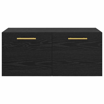 Wall Cabinet 80 x 36.5 x 35 cm Engineered Wood Black oak