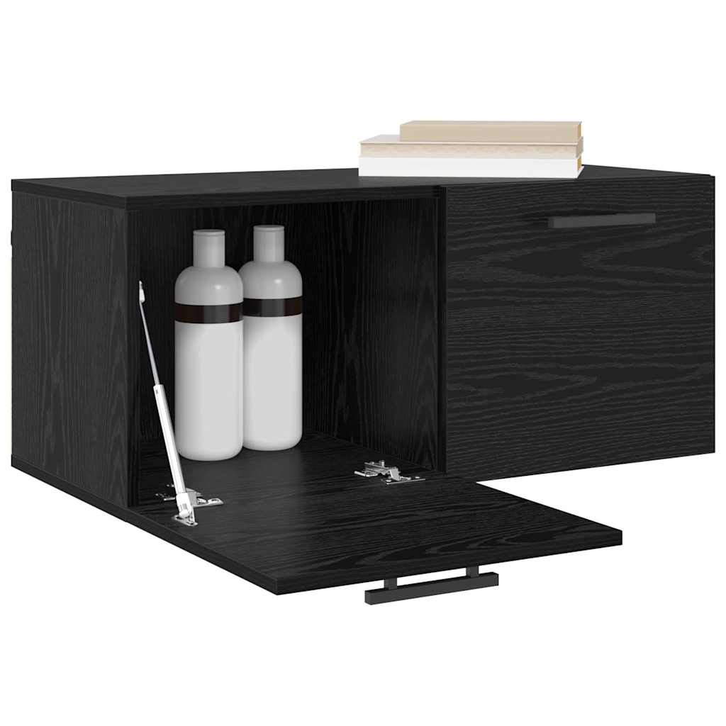 Wall Cabinet Black oak 80 x 36.5 x 35 cm Engineered wood