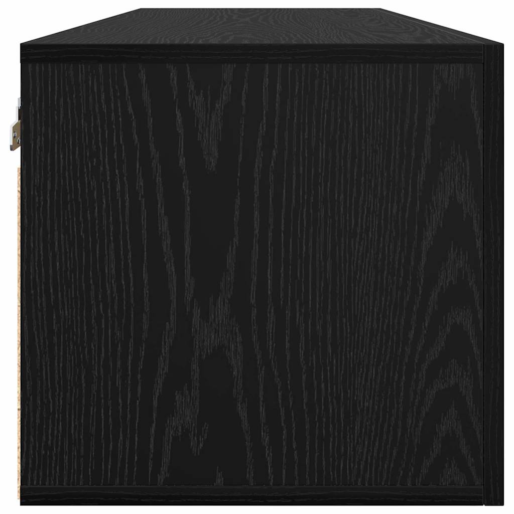 Wall Cabinet Black oak 80 x 36.5 x 35 cm Engineered wood