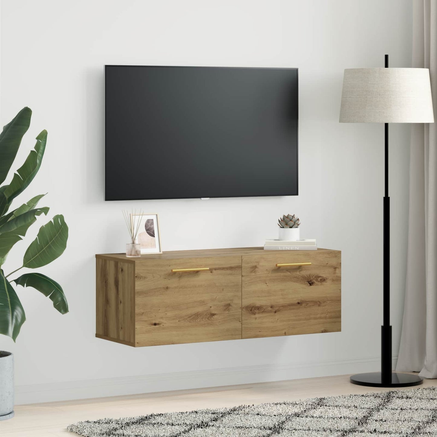 Wall Cabinet 100 x 36.5 x 35 cm Engineered Wood Artisan oak