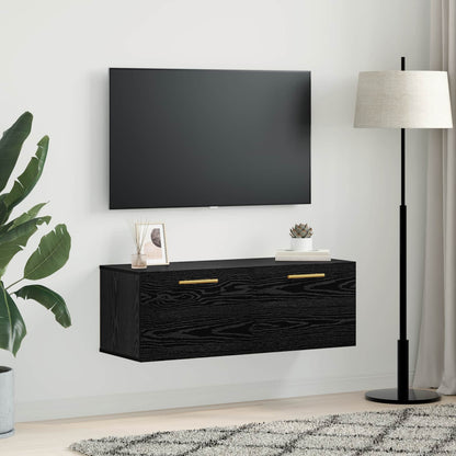 Wall Cabinet 100 x 36.5 x 35 cm Engineered Wood Black oak