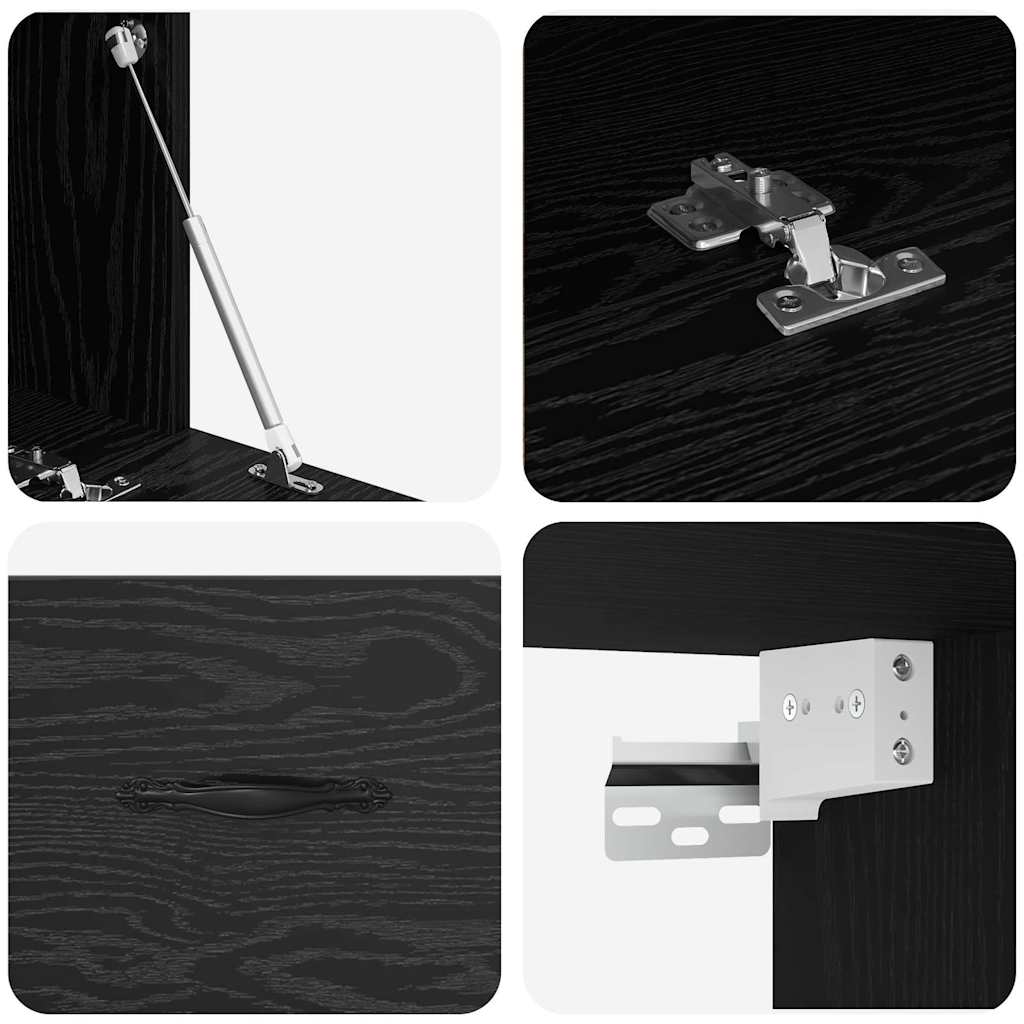 Wall-Mounted Cabinet Wall-mounted Black Oak 100 x 36.5 x 35 cm
