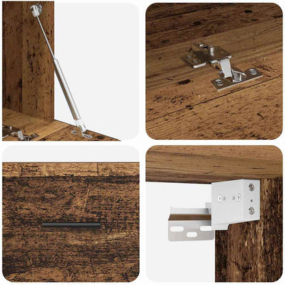 Wall-Mounted Cabinet Wall-mounted Old Wood 100 x 36.5 x 35 cm