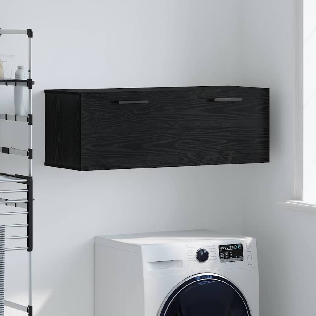 Wall Cabinet Black oak 100 x 36.5 x 35 cm Engineered wood