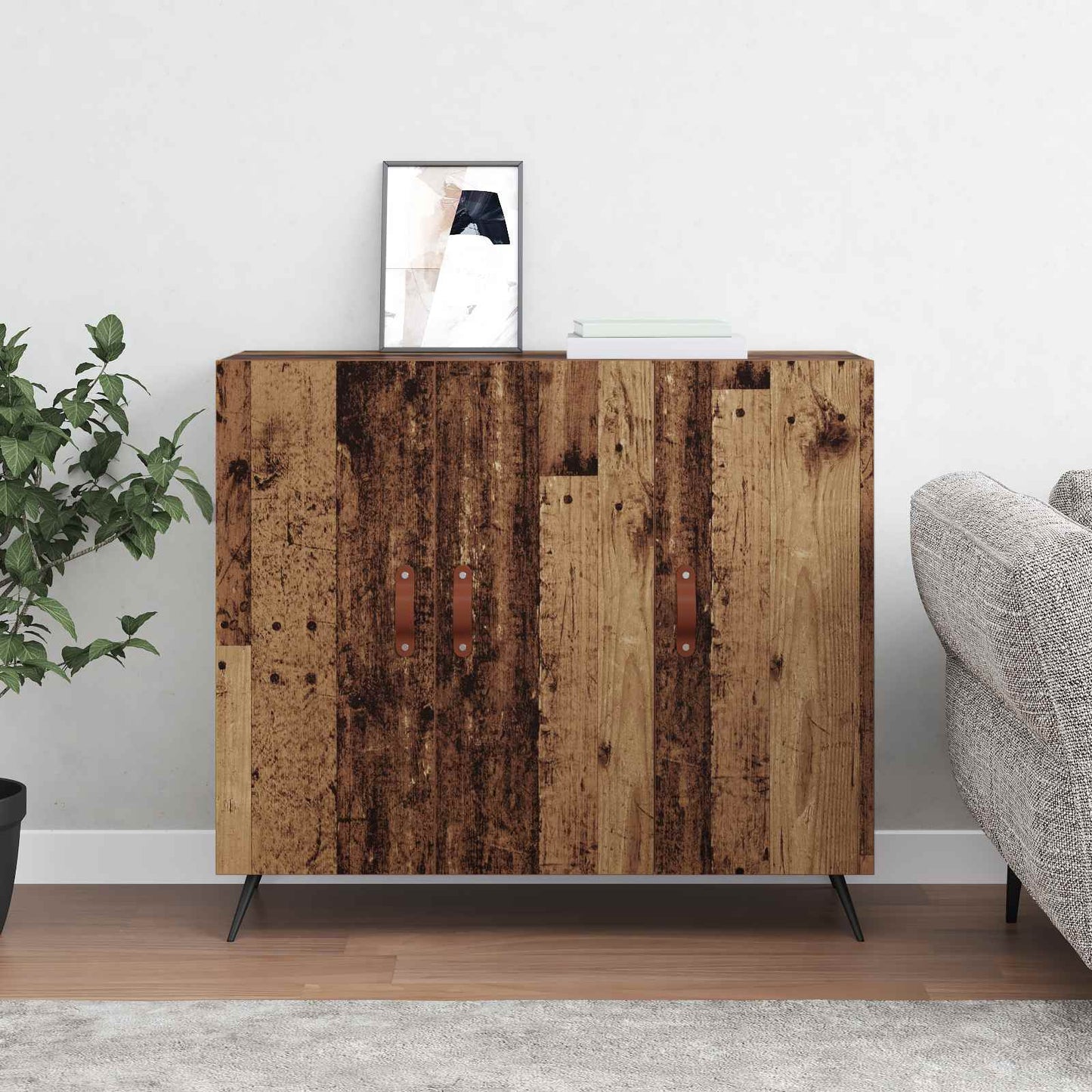 Sideboard Old Wood 89.5 x 34 x 80 cm Engineered Wood