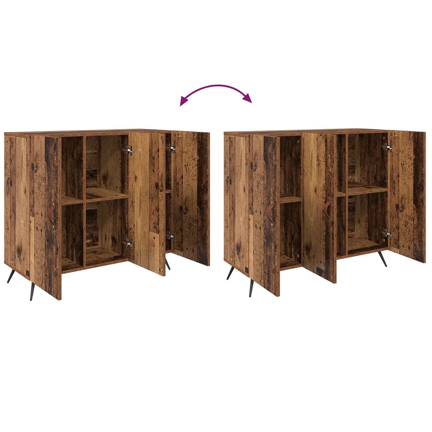 Sideboard Old Wood 89.5 x 34 x 80 cm Engineered Wood