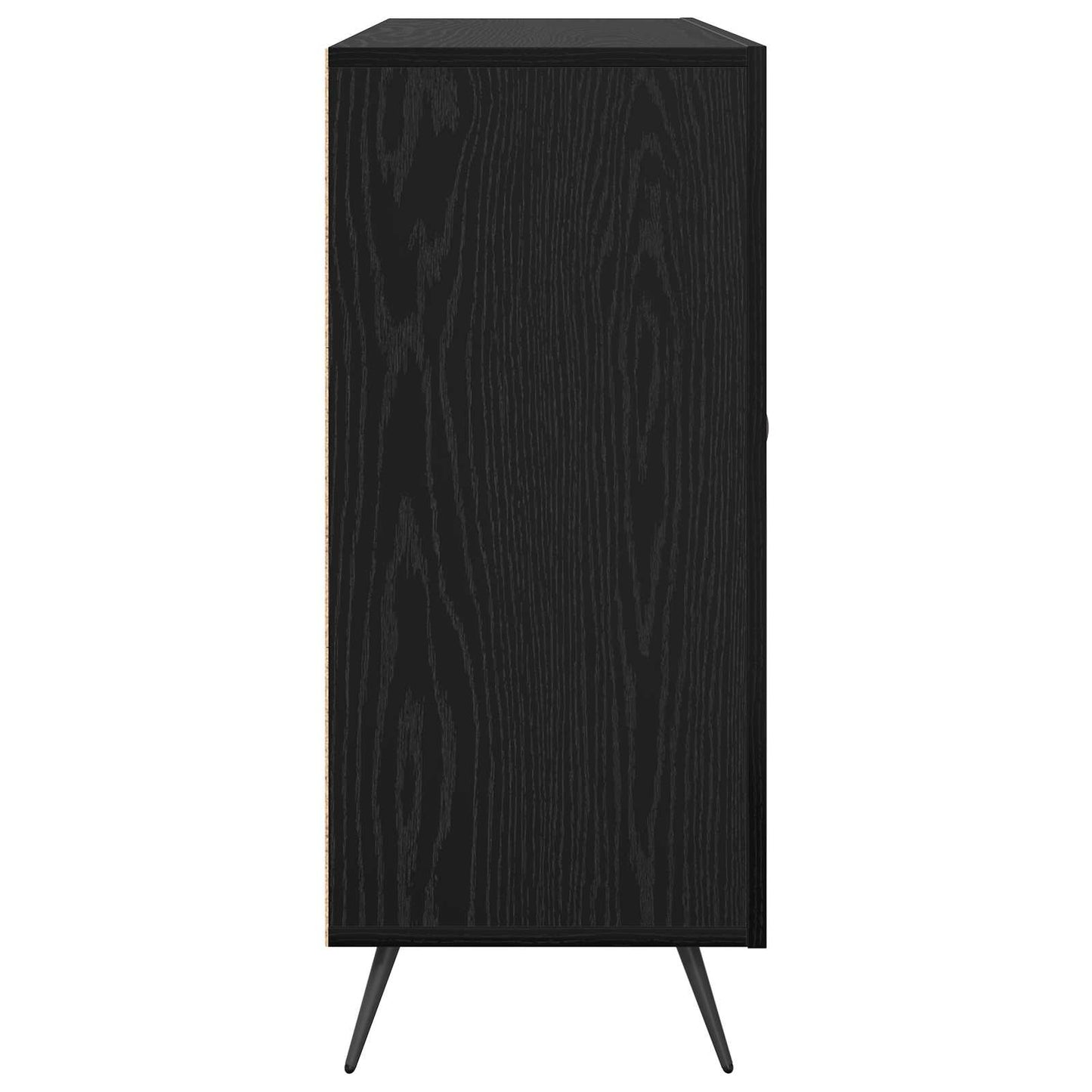 Sideboard Black Oak 89.5 x 34 x 80 cm Engineered Wood