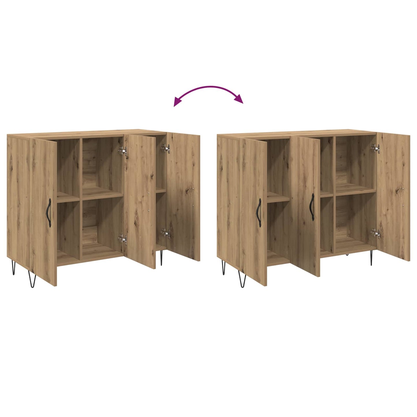 Sideboard Artisan Oak 90 x 32.5 x 80 cm Engineered Wood