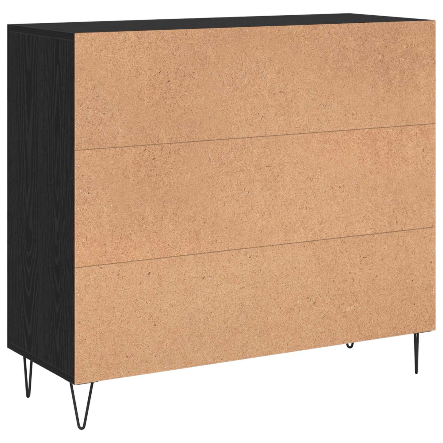 Sideboard Black Oak 90 x 32.5 x 80 cm Engineered Wood