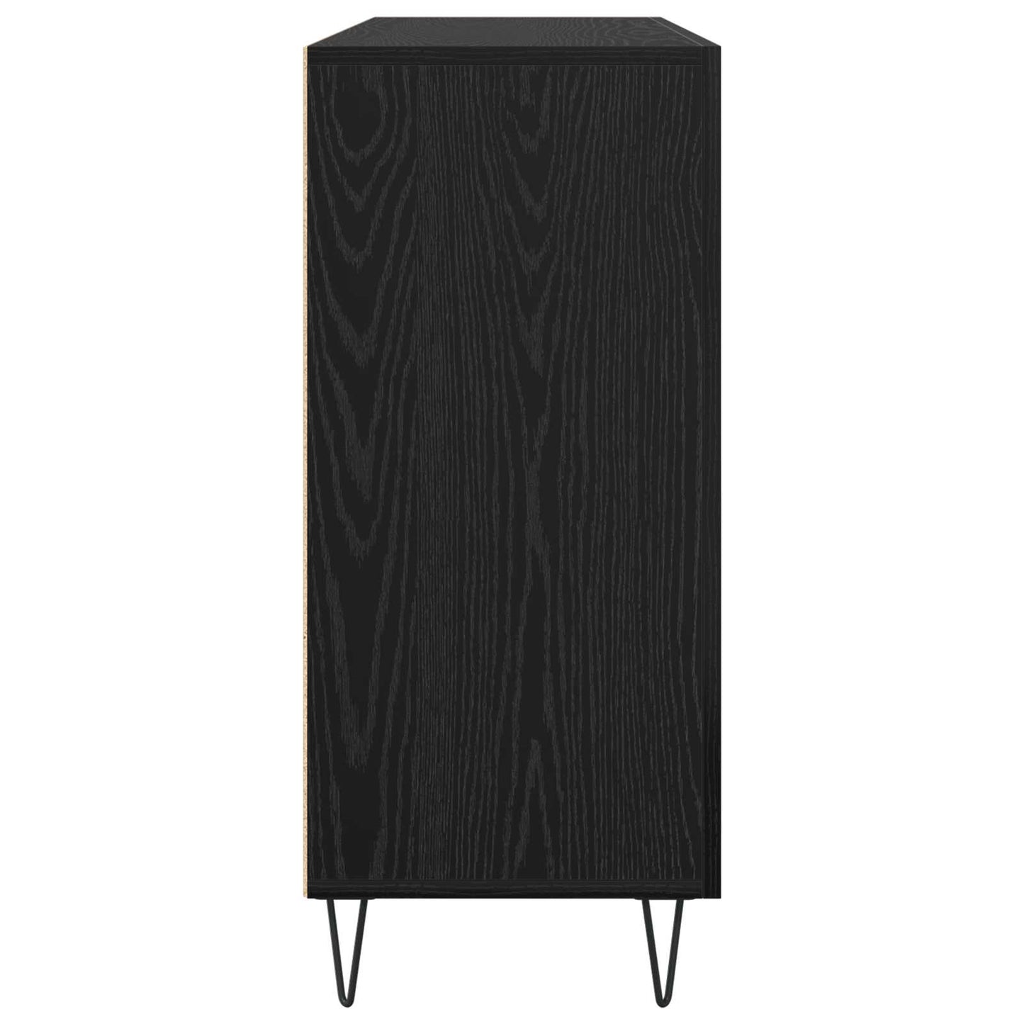 Sideboard Black Oak 90 x 32.5 x 80 cm Engineered Wood