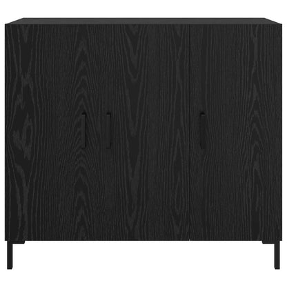 Sideboard Black Oak 90 x 34 x 80 cm Engineered Wood