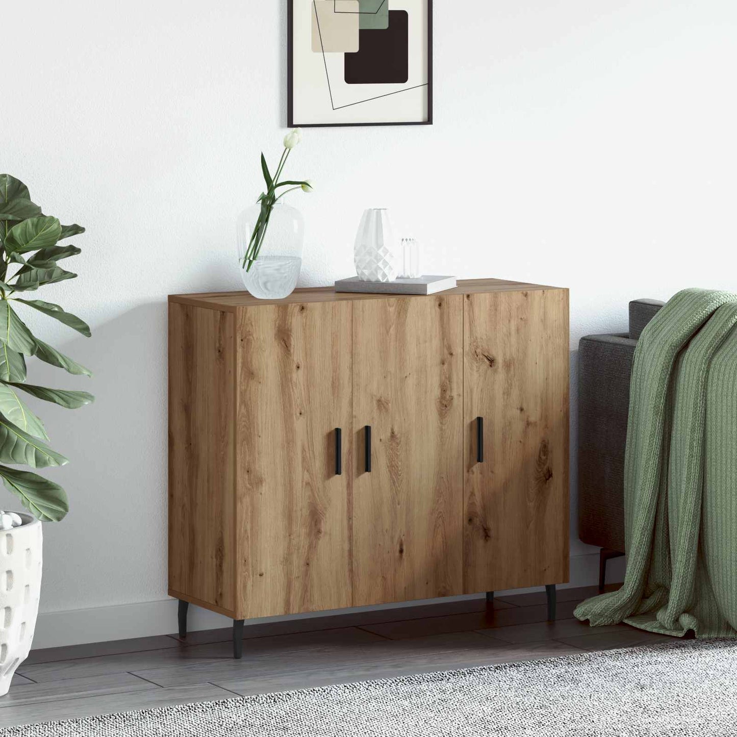 Sideboard Artisan Oak 90 x 34 x 80 cm Engineered Wood
