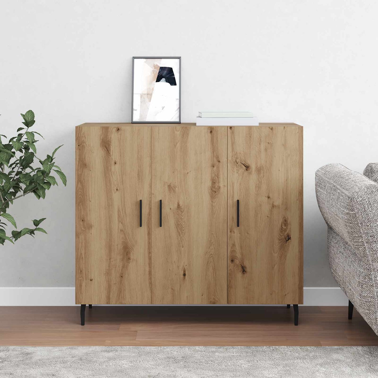 Sideboard Artisan Oak 90 x 34 x 80 cm Engineered Wood