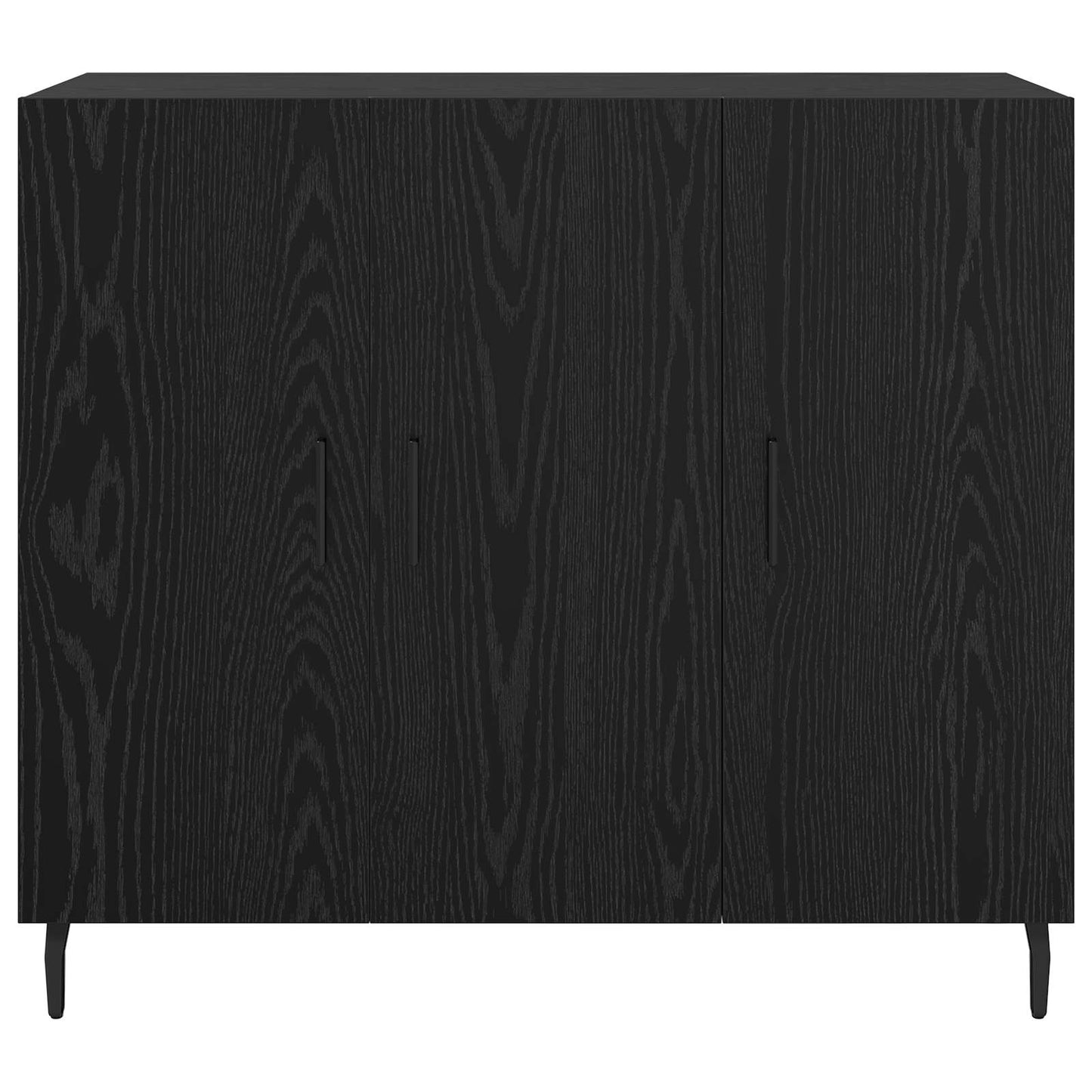 Sideboard Black Oak 90 x 34 x 80 cm Engineered Wood
