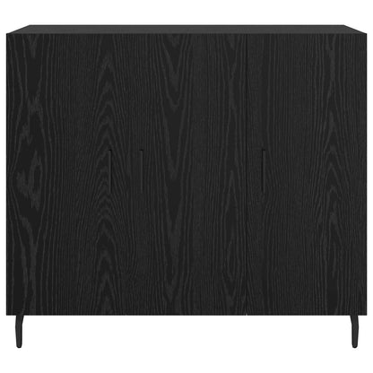 Sideboard Black Oak 90 x 34 x 80 cm Engineered Wood