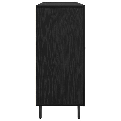Sideboard Black Oak 90 x 34 x 80 cm Engineered Wood